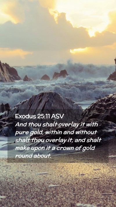Picture 02 - Exodus 25:11 ASV Mobile Phone Wallpaper - And thou shalt overlay it with pure gold, within - Mobile Bible Verse Wallpaper