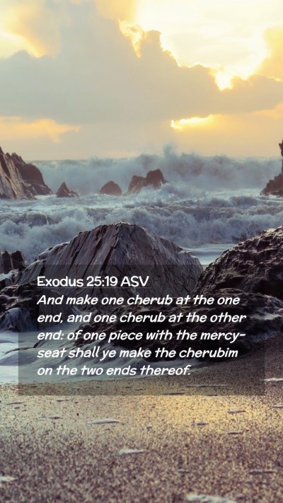 Picture 02 - Exodus 25:19 ASV Mobile Phone Wallpaper - And make one cherub at the one end, and one - Mobile Bible Verse Wallpaper