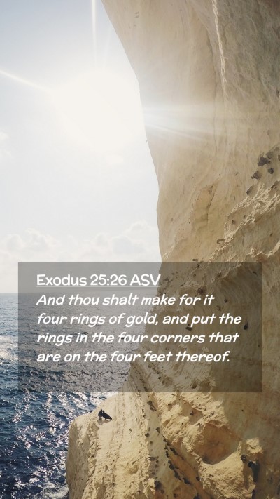 Picture 02 - Exodus 25:26 ASV Mobile Phone Wallpaper - And thou shalt make for it four rings of gold, - Mobile Bible Verse Wallpaper