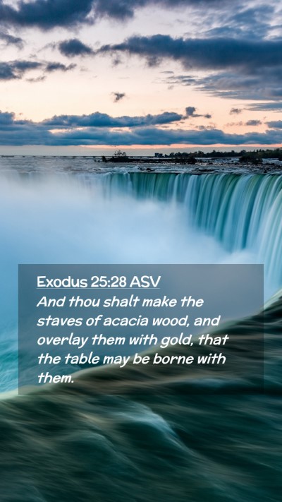 Picture 02 - Exodus 25:28 ASV Mobile Phone Wallpaper - And thou shalt make the staves of acacia wood, - Mobile Bible Verse Wallpaper
