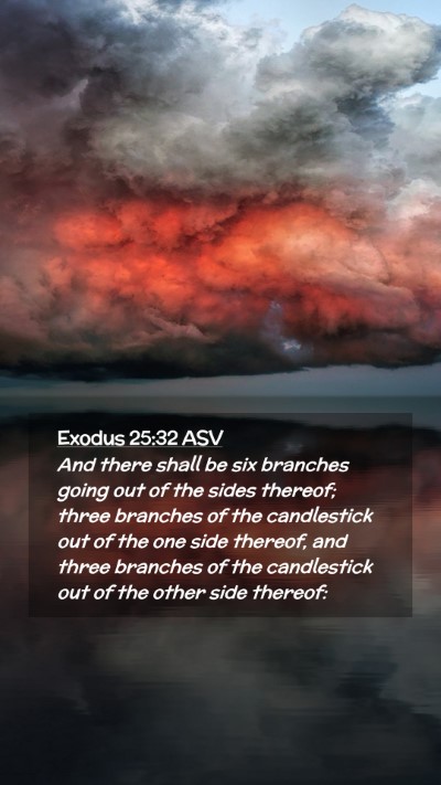 Picture 02 - Exodus 25:32 ASV Mobile Phone Wallpaper - And there shall be six branches going out of the - Mobile Bible Verse Wallpaper