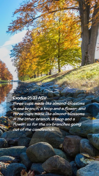 Picture 02 - Exodus 25:33 ASV Mobile Phone Wallpaper - three cups made like almond-blossoms in one - Mobile Bible Verse Wallpaper