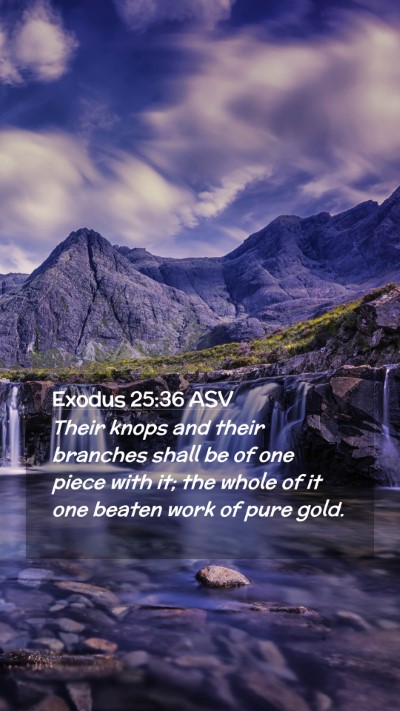 Picture 02 - Exodus 25:36 ASV Mobile Phone Wallpaper - Their knops and their branches shall be of one - Mobile Bible Verse Wallpaper