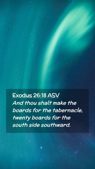 Picture 02 - Exodus 26:18 ASV Mobile Phone Wallpaper - And thou shalt make the boards for the - Mobile Bible Verse Wallpaper