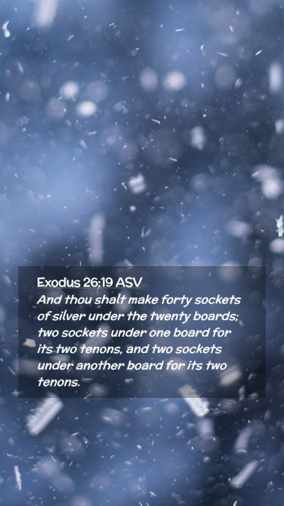 Picture 02 - Exodus 26:19 ASV Mobile Phone Wallpaper - And thou shalt make forty sockets of silver under - Mobile Bible Verse Wallpaper