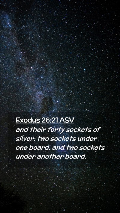 Picture 02 - Exodus 26:21 ASV Mobile Phone Wallpaper - and their forty sockets of silver; two sockets - Mobile Bible Verse Wallpaper