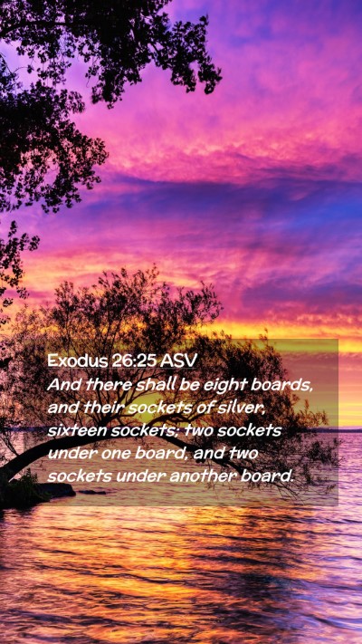 Picture 02 - Exodus 26:25 ASV Mobile Phone Wallpaper - And there shall be eight boards, and their - Mobile Bible Verse Wallpaper