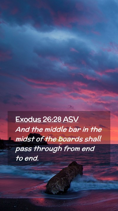 Picture 02 - Exodus 26:28 ASV Mobile Phone Wallpaper - And the middle bar in the midst of the boards - Mobile Bible Verse Wallpaper