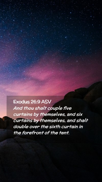 Picture 02 - Exodus 26:9 ASV Mobile Phone Wallpaper - And thou shalt couple five curtains by - Mobile Bible Verse Wallpaper