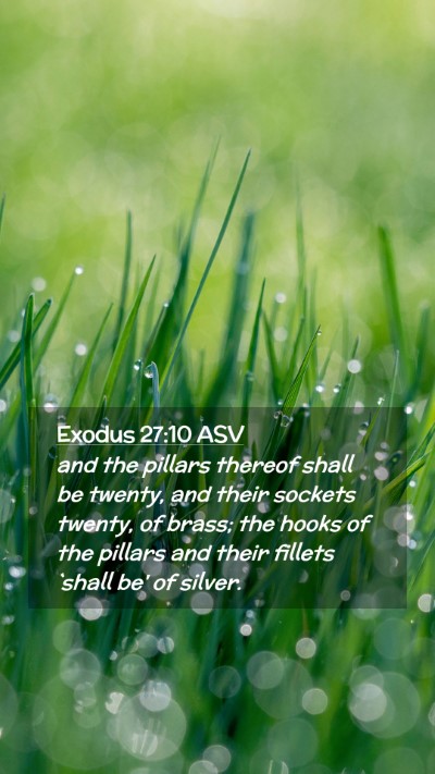 Picture 02 - Exodus 27:10 ASV Mobile Phone Wallpaper - and the pillars thereof shall be twenty, and - Mobile Bible Verse Wallpaper