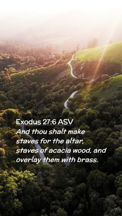 Picture 02 - Exodus 27:6 ASV Mobile Phone Wallpaper - And thou shalt make staves for the altar, staves - Mobile Bible Verse Wallpaper
