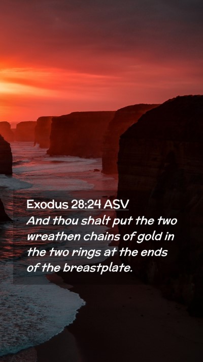 Picture 02 - Exodus 28:24 ASV Mobile Phone Wallpaper - And thou shalt put the two wreathen chains of - Mobile Bible Verse Wallpaper