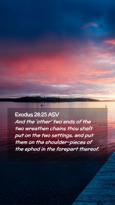 Picture 02 - Exodus 28:25 ASV Mobile Phone Wallpaper - And the `other' two ends of the two wreathen - Mobile Bible Verse Wallpaper