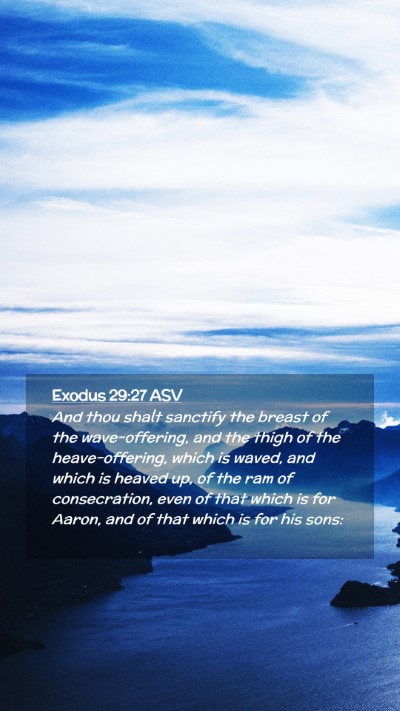 Picture 02 - Exodus 29:27 ASV Mobile Phone Wallpaper - And thou shalt sanctify the breast of the - Mobile Bible Verse Wallpaper