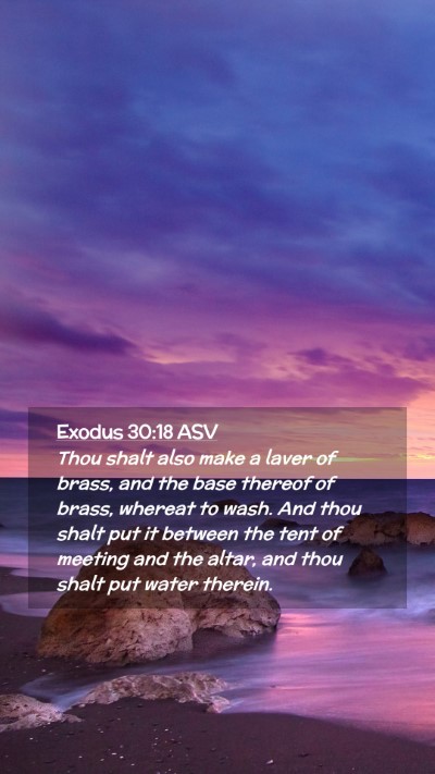 Picture 02 - Exodus 30:18 ASV Mobile Phone Wallpaper - Thou shalt also make a laver of brass, and the - Mobile Bible Verse Wallpaper