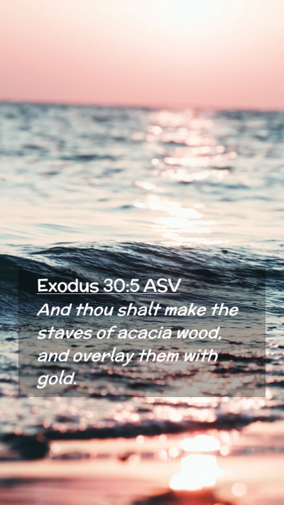 Picture 02 - Exodus 30:5 ASV Mobile Phone Wallpaper - And thou shalt make the staves of acacia wood, - Mobile Bible Verse Wallpaper