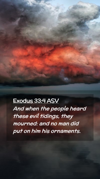 Picture 02 - Exodus 33:4 ASV Mobile Phone Wallpaper - And when the people heard these evil tidings, - Mobile Bible Verse Wallpaper