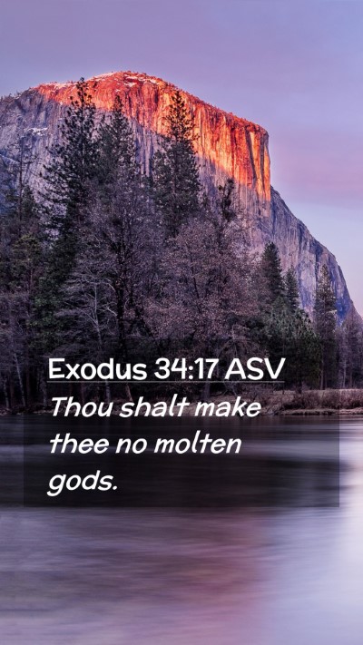 Picture 02 - Exodus 34:17 ASV Mobile Phone Wallpaper - Thou shalt make thee no molten - Mobile Bible Verse Wallpaper