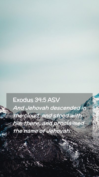Picture 02 - Exodus 34:5 ASV Mobile Phone Wallpaper - And Jehovah descended in the cloud, and stood - Mobile Bible Verse Wallpaper