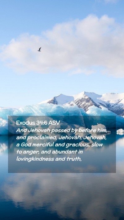 Picture 02 - Exodus 34:6 ASV Mobile Phone Wallpaper - And Jehovah passed by before him, and proclaimed, - Mobile Bible Verse Wallpaper