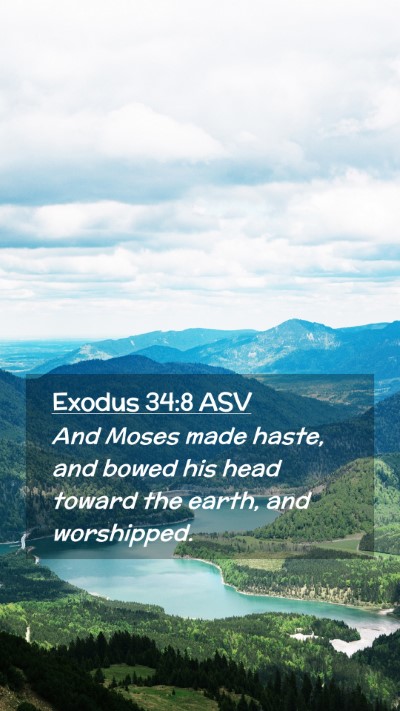 Picture 02 - Exodus 34:8 ASV Mobile Phone Wallpaper - And Moses made haste, and bowed his head toward - Mobile Bible Verse Wallpaper