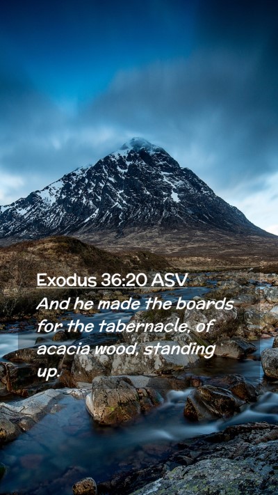 Picture 02 - Exodus 36:20 ASV Mobile Phone Wallpaper - And he made the boards for the tabernacle, of - Mobile Bible Verse Wallpaper