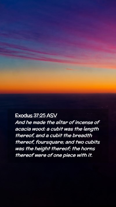 Picture 02 - Exodus 37:25 ASV Mobile Phone Wallpaper - And he made the altar of incense of acacia wood: - Mobile Bible Verse Wallpaper
