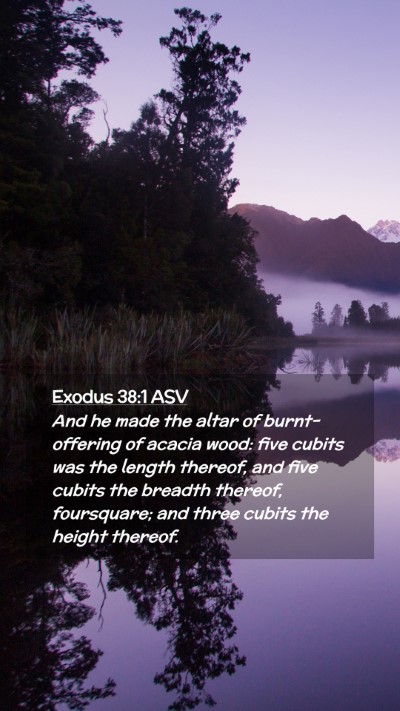 Picture 02 - Exodus 38:1 ASV Mobile Phone Wallpaper - And he made the altar of burnt-offering of acacia - Mobile Bible Verse Wallpaper