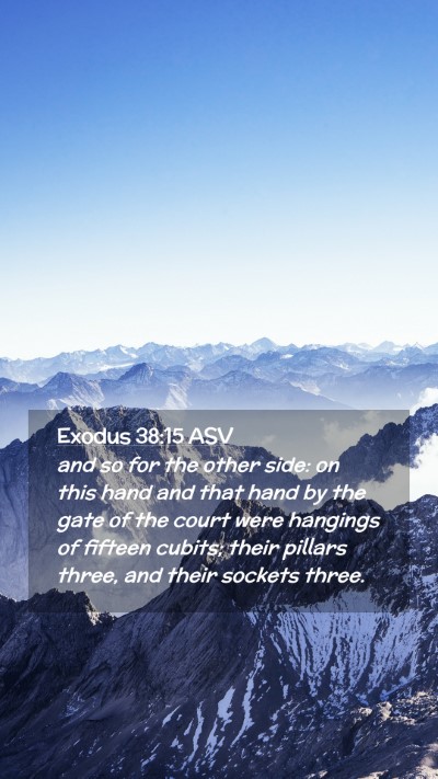 Picture 02 - Exodus 38:15 ASV Mobile Phone Wallpaper - and so for the other side: on this hand and that - Mobile Bible Verse Wallpaper