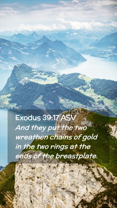 Picture 02 - Exodus 39:17 ASV Mobile Phone Wallpaper - And they put the two wreathen chains of gold in - Mobile Bible Verse Wallpaper