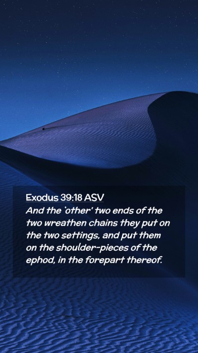 Picture 02 - Exodus 39:18 ASV Mobile Phone Wallpaper - And the `other' two ends of the two wreathen - Mobile Bible Verse Wallpaper