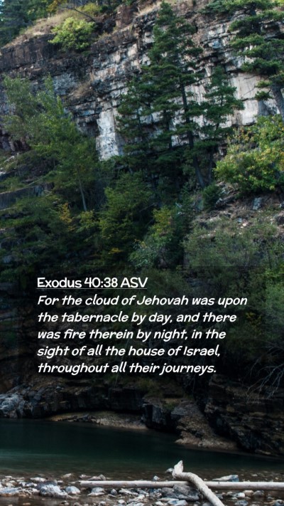 Picture 02 - Exodus 40:38 ASV Mobile Phone Wallpaper - For the cloud of Jehovah was upon the tabernacle - Mobile Bible Verse Wallpaper