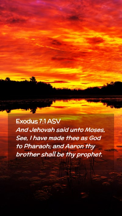 Picture 02 - Exodus 7:1 ASV Mobile Phone Wallpaper - And Jehovah said unto Moses, See, I have made - Mobile Bible Verse Wallpaper
