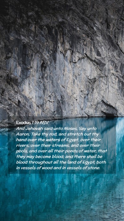 Picture 02 - Exodus 7:19 ASV Mobile Phone Wallpaper - And Jehovah said unto Moses, Say unto Aaron, Take - Mobile Bible Verse Wallpaper