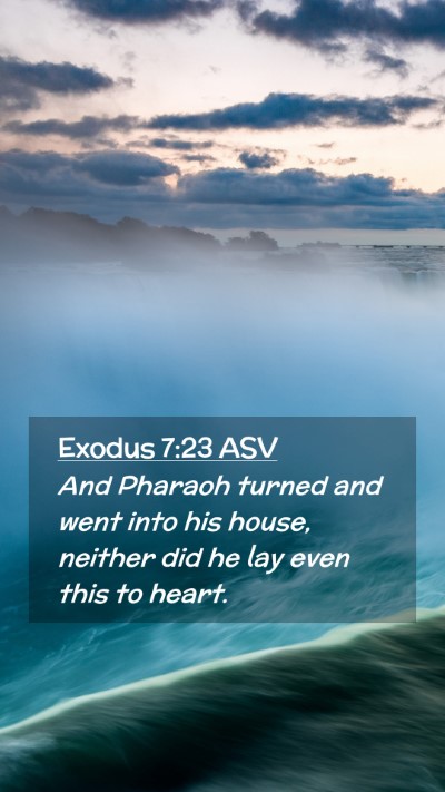 Picture 02 - Exodus 7:23 ASV Mobile Phone Wallpaper - And Pharaoh turned and went into his house, - Mobile Bible Verse Wallpaper