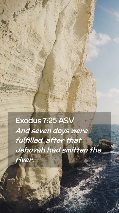 Picture 02 - Exodus 7:25 ASV Mobile Phone Wallpaper - And seven days were fulfilled, after that Jehovah - Mobile Bible Verse Wallpaper
