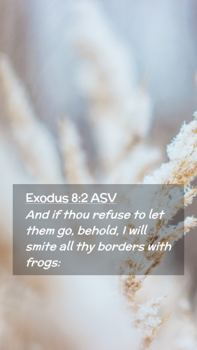 Picture 02 - Exodus 8:2 ASV Mobile Phone Wallpaper - And if thou refuse to let them go, behold, I will - Mobile Bible Verse Wallpaper