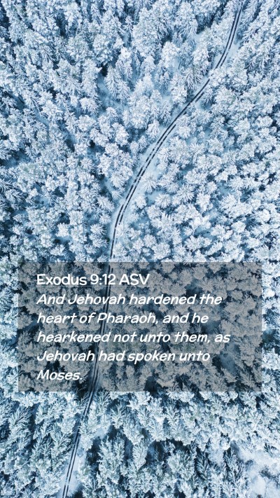 Picture 02 - Exodus 9:12 ASV Mobile Phone Wallpaper - And Jehovah hardened the heart of Pharaoh, and he - Mobile Bible Verse Wallpaper
