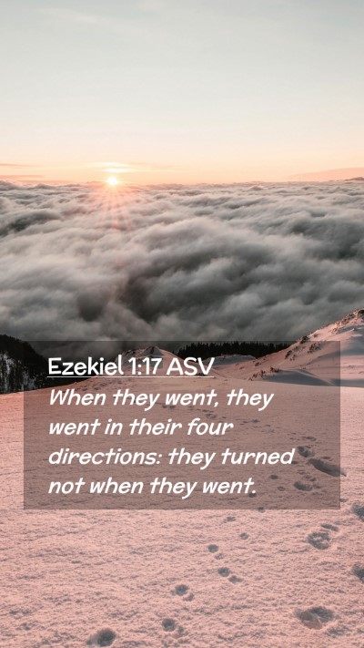 Picture 02 - Ezekiel 1:17 ASV Mobile Phone Wallpaper - When they went, they went in their four - Mobile Bible Verse Wallpaper