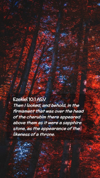 Picture 02 - Ezekiel 10:1 ASV Mobile Phone Wallpaper - Then I looked, and behold, in the firmament that - Mobile Bible Verse Wallpaper