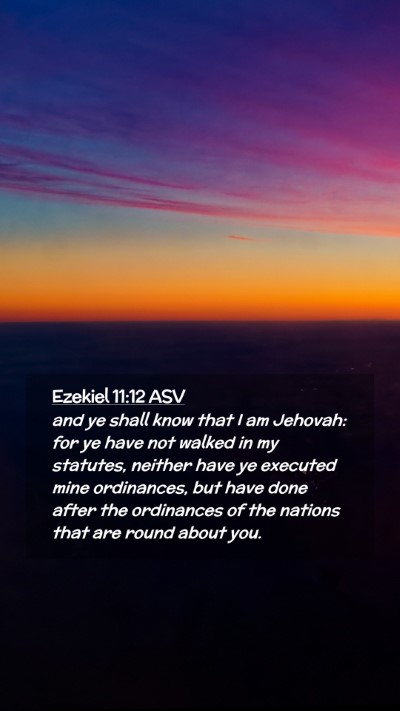Picture 02 - Ezekiel 11:12 ASV Mobile Phone Wallpaper - and ye shall know that I am Jehovah: for ye have - Mobile Bible Verse Wallpaper