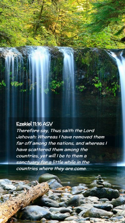 Picture 02 - Ezekiel 11:16 ASV Mobile Phone Wallpaper - Therefore say, Thus saith the Lord Jehovah: - Mobile Bible Verse Wallpaper