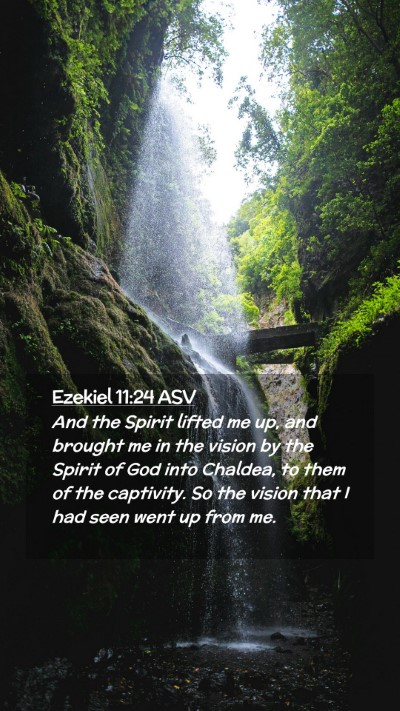 Picture 02 - Ezekiel 11:24 ASV Mobile Phone Wallpaper - And the Spirit lifted me up, and brought me in - Mobile Bible Verse Wallpaper
