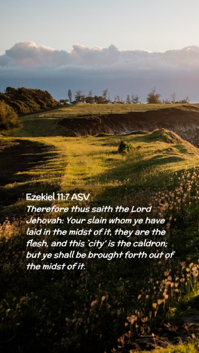 Picture 02 - Ezekiel 11:7 ASV Mobile Phone Wallpaper - Therefore thus saith the Lord Jehovah: Your slain - Mobile Bible Verse Wallpaper