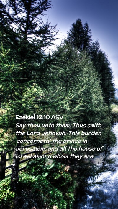 Picture 02 - Ezekiel 12:10 ASV Mobile Phone Wallpaper - Say thou unto them, Thus saith the Lord Jehovah: - Mobile Bible Verse Wallpaper