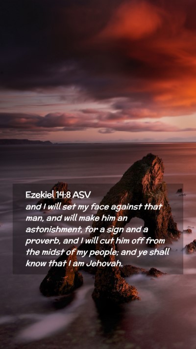 Picture 02 - Ezekiel 14:8 ASV Mobile Phone Wallpaper - and I will set my face against that man, and will - Mobile Bible Verse Wallpaper