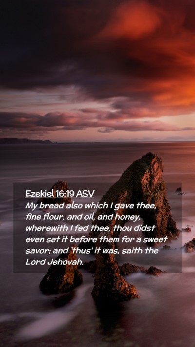 Picture 02 - Ezekiel 16:19 ASV Mobile Phone Wallpaper - My bread also which I gave thee, fine flour, and - Mobile Bible Verse Wallpaper