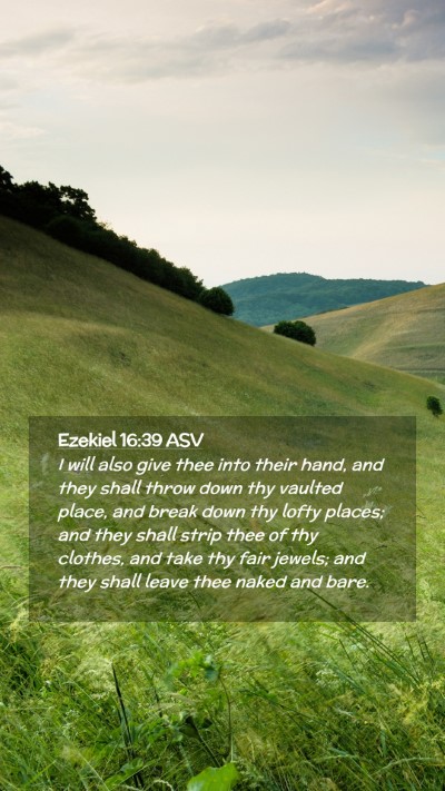 Picture 02 - Ezekiel 16:39 ASV Mobile Phone Wallpaper - I will also give thee into their hand, and they - Mobile Bible Verse Wallpaper