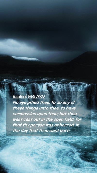 Picture 02 - Ezekiel 16:5 ASV Mobile Phone Wallpaper - No eye pitied thee, to do any of these things - Mobile Bible Verse Wallpaper