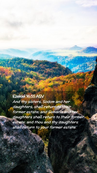 Picture 02 - Ezekiel 16:55 ASV Mobile Phone Wallpaper - And thy sisters, Sodom and her daughters, shall - Mobile Bible Verse Wallpaper
